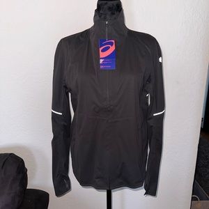 ASICS RUNNING Jacket with reflective tape and mesh cut outs